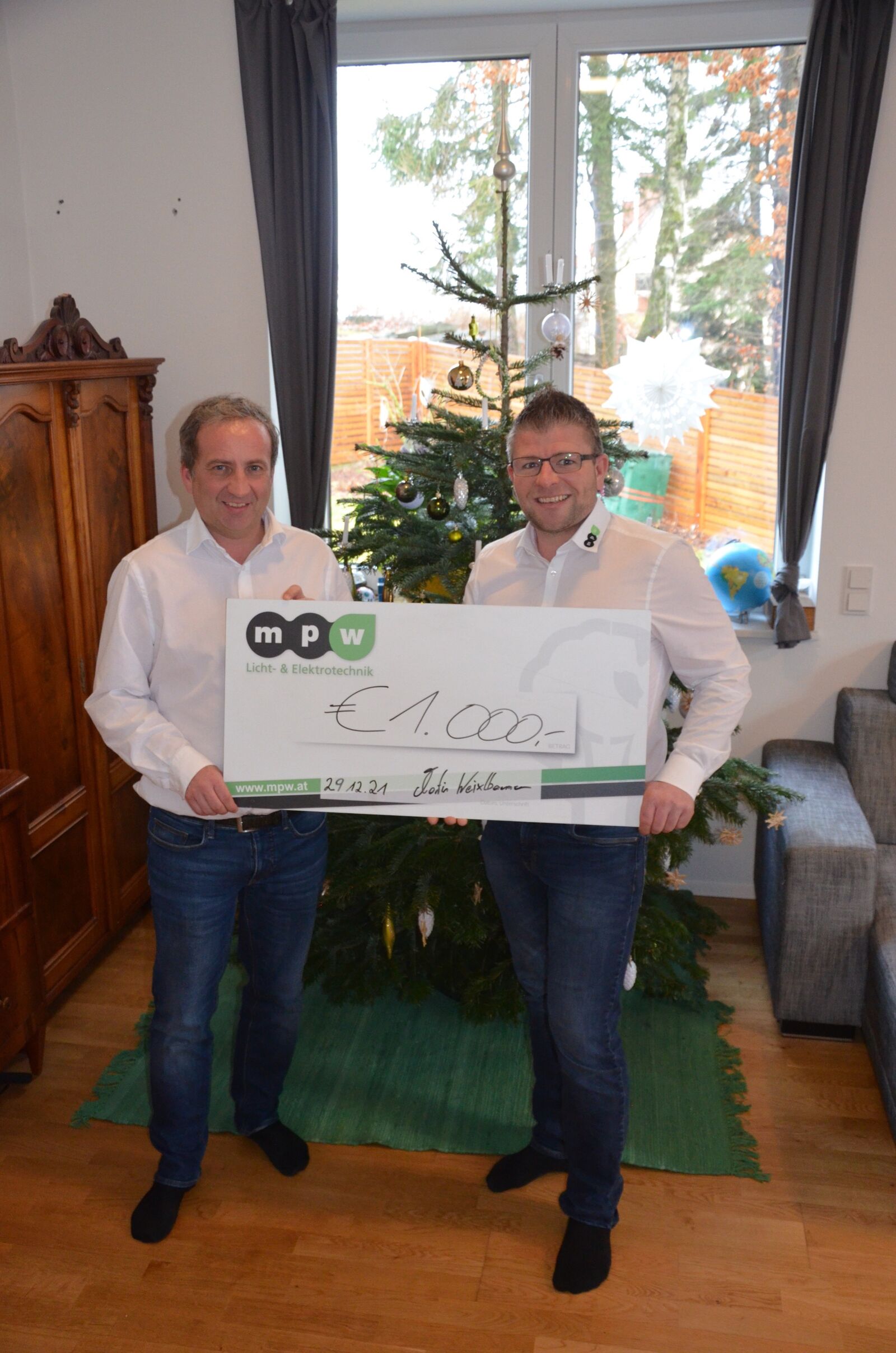 Spendenübergabe der MPW Group, Dezember 2021